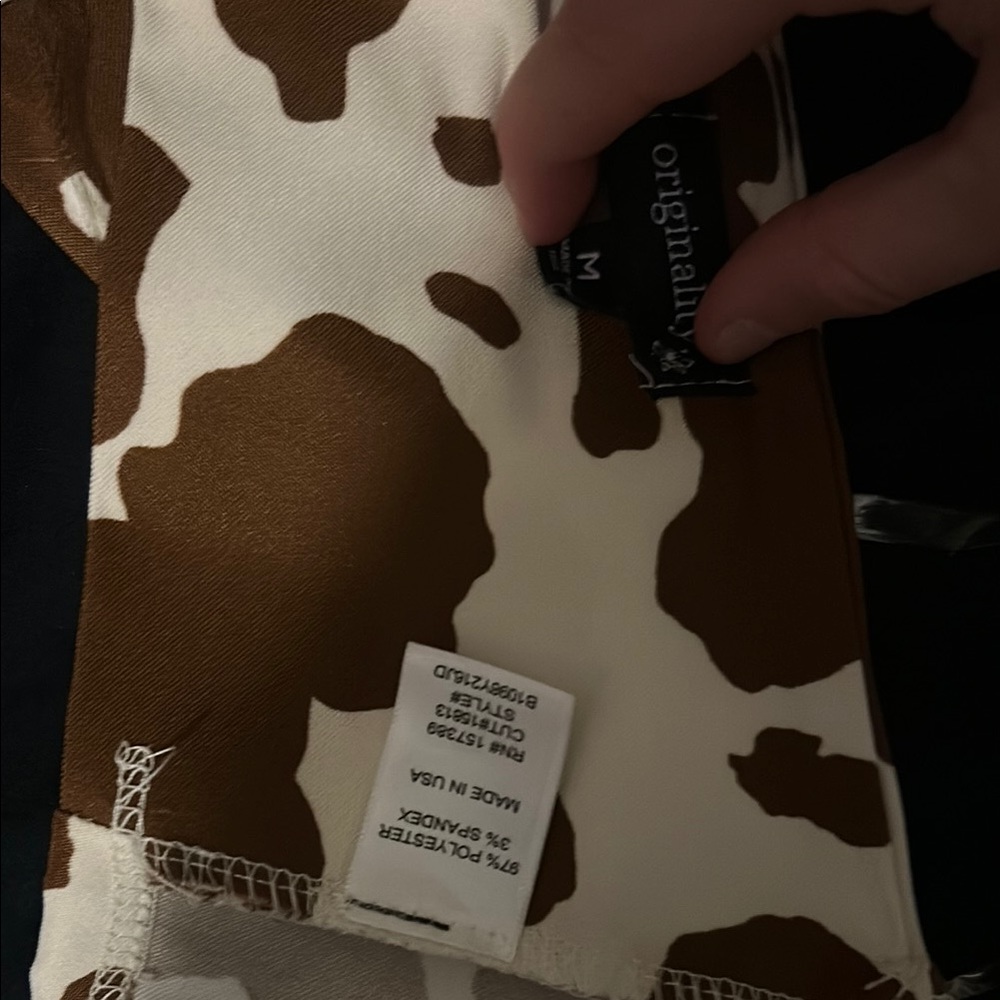 Brown and White Camouflage Scarf